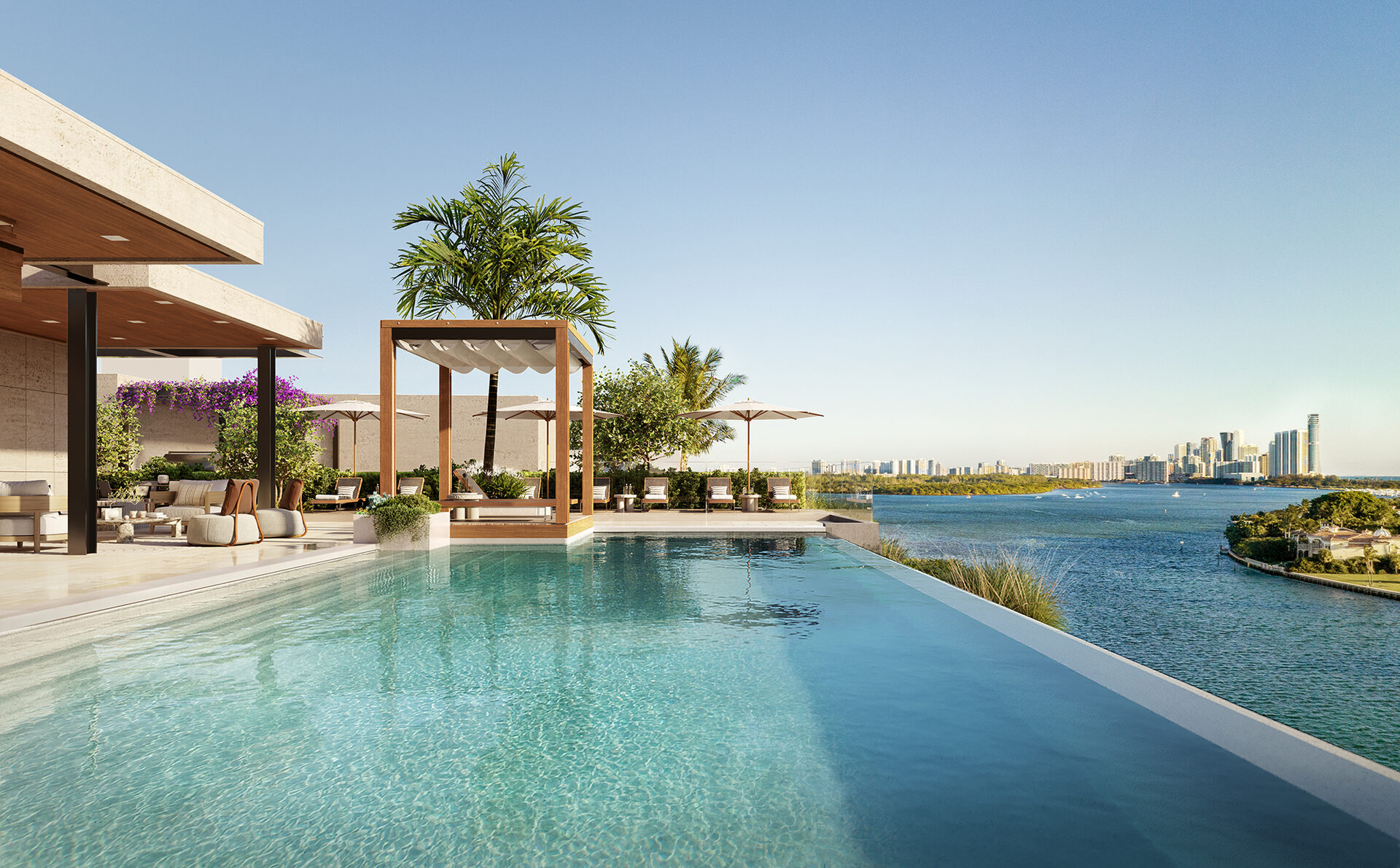 Indoor saltwater lap pool